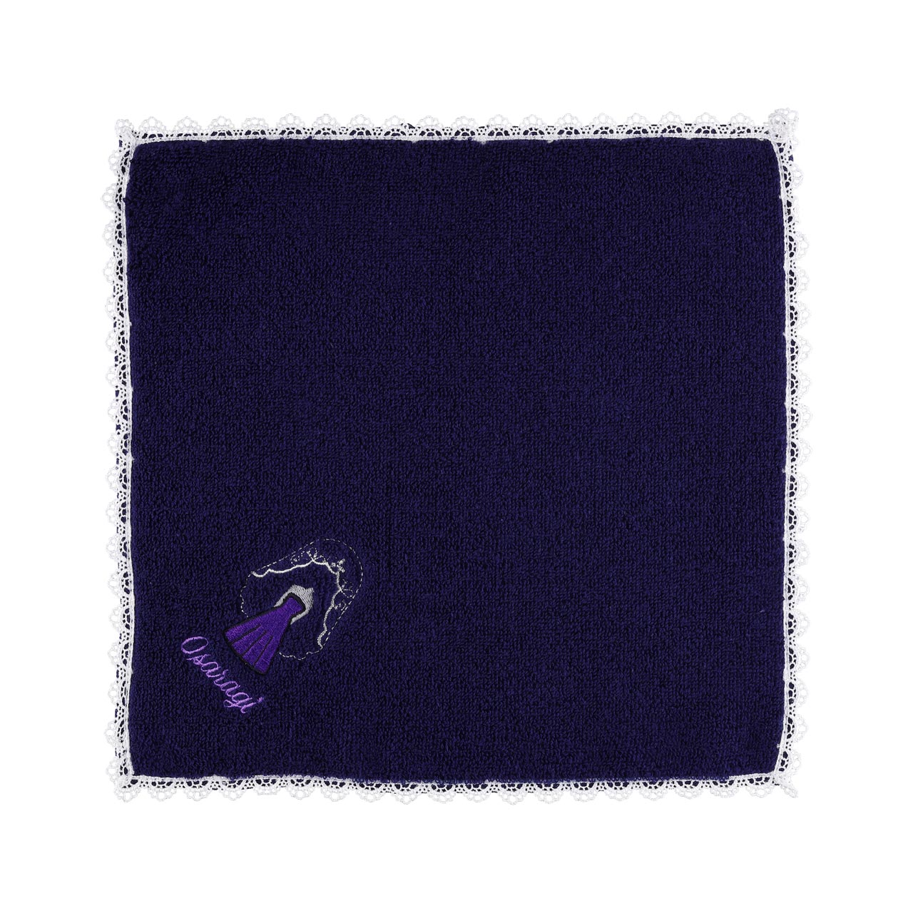 大佛のレース刺繍ハンドタオル